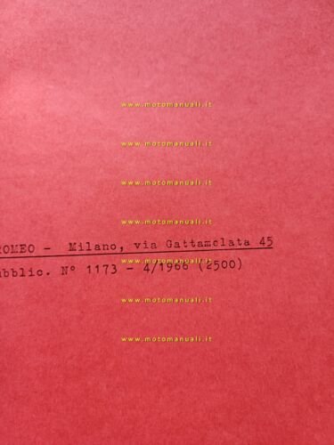 Alfa Romeo manuale officina riparazione freni disco ATE 1966 originale