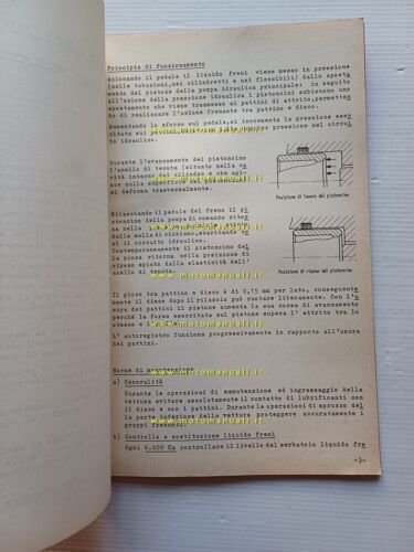 Alfa Romeo manuale officina riparazione freni disco ATE 1966 originale