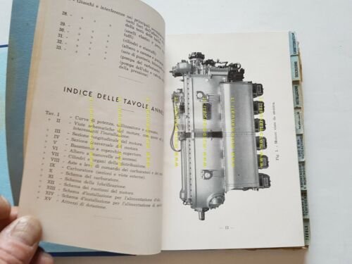 Alfa Romeo motore per aeroplano 115.I 1937 manuale uso manutenzione …