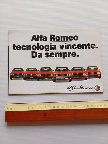 Alfa Romeo produzione modelli 1981 depliant originale italiano