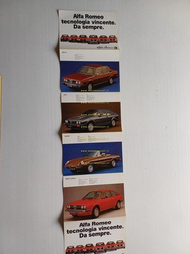 Alfa Romeo produzione modelli 1981 depliant originale italiano
