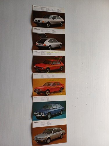 Alfa Romeo produzione modelli 1981 depliant originale italiano