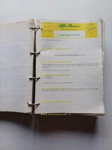 Alfa Romeo raccolta informazioni tecniche per le officine 1976 originale