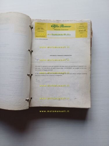 Alfa Romeo raccolta informazioni tecniche per le officine 1976 originale