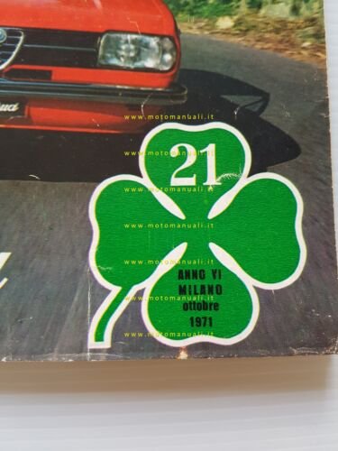 Alfa Romeo Rivista Il Quadrifoglio n. 21 1971 presentazione Alfasud