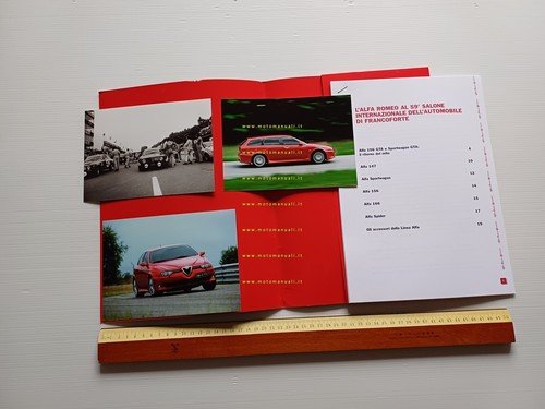 Alfa Romeo Salone Internazionale Auto Frankfurt 2001 cartella stampa originale