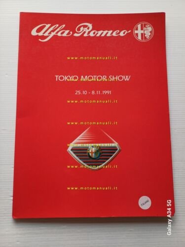 Alfa Romeo Salone Internazionale Auto Tokyo 1991 cartella stampa originale