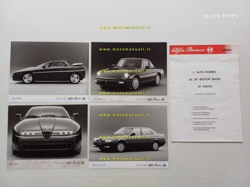 Alfa Romeo Salone Internazionale Auto Tokyo 1991 cartella stampa originale