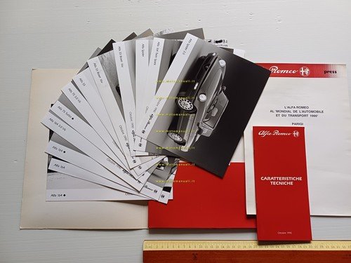 Alfa Romeo Salone Internazionale dell'Auto Paris 1990 cartella stampa originale