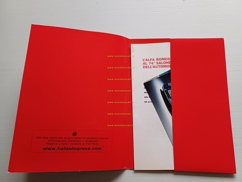 Alfa Romeo Salone Internazionale dell'Auto Paris 2000 cartella stampa originale