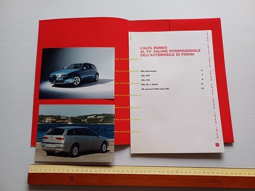 Alfa Romeo Salone Internazionale dell'Auto Paris 2000 cartella stampa originale