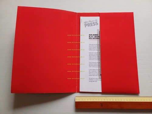 Alfa Romeo Salone Internazionale dell'Auto Torino 1998 cartella stampa originale