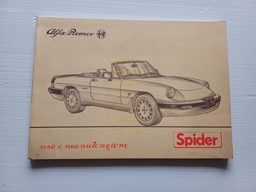 Alfa Romeo Spider 1.6 - 2.0 -QV 1986 manuale uso …