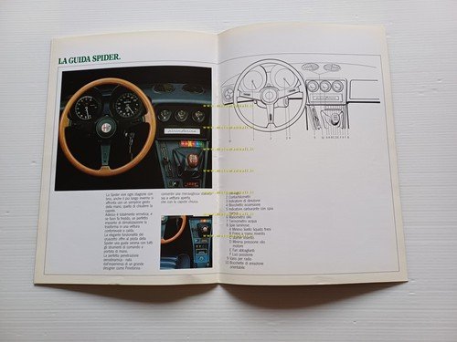 Alfa Romeo Spider 1.6 - 2.0 1985 depliant originale italiano