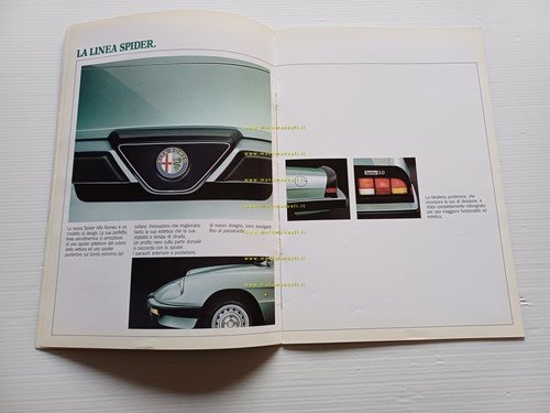 Alfa Romeo Spider 1.6 - 2.0 1985 depliant originale italiano