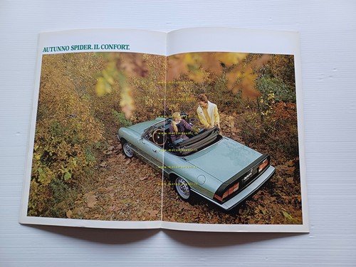 Alfa Romeo Spider 1.6 - 2.0 1985 depliant originale italiano