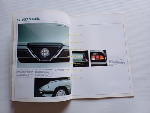 Alfa Romeo Spider 1.6 - 2.0 modelli 1985 depliant italiano …
