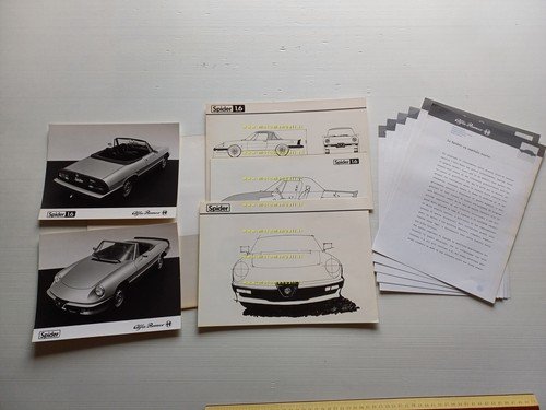 Alfa Romeo Spider 1.6 1983 cartella stampa originale press kit