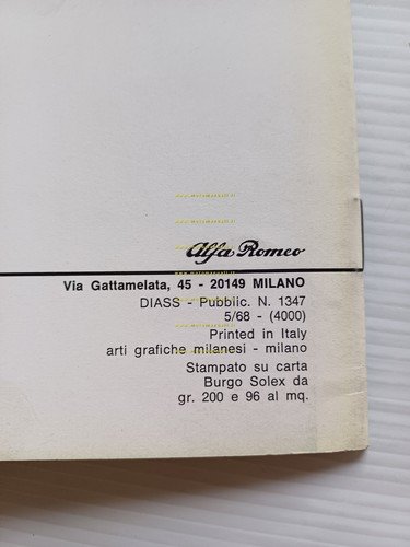 Alfa Romeo Spider 1300 Junior 1968 manuale uso manutenzione libretto …