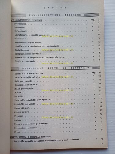 Alfa Romeo Spider 1600 1966 manuale officina caratteristiche tecniche originale