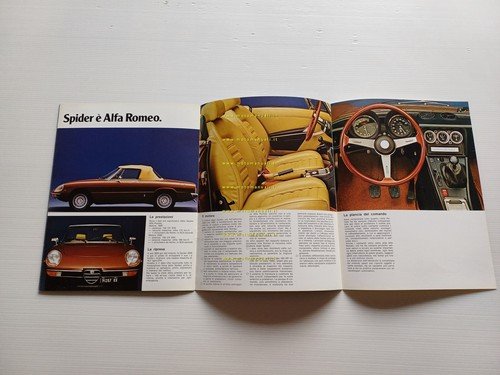 Alfa Romeo Spider 1600 2000 1982 depliant originale italiano