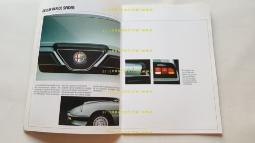 Alfa Romeo Spider 2.0 1983 depliant originale OLANDESE brochure DUTCH …