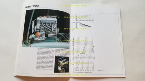 Alfa Romeo Spider 2.0 1983 depliant originale OLANDESE brochure DUTCH …