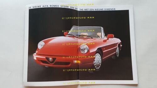 Alfa Romeo Spider 2.0 1989 depliant OLANDESE originale DUTCH text