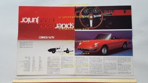 Alfa Romeo Spider Junior 1.3 - 1.6 1974 depliant OLANDESE …