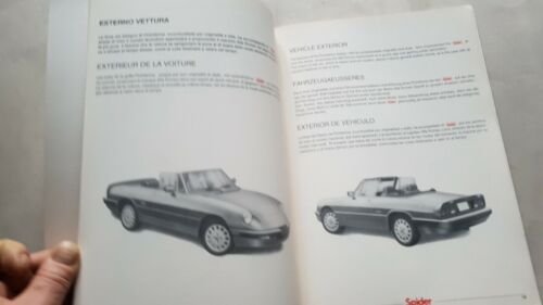 Alfa Romeo Spider modelli 1989 Product Bulletin no depliant brochure