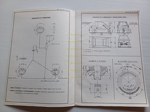 All-Cars Charly 50 microauto 1975 Facsimile originale scheda omologazione DGM