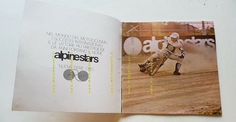 Alpinestars produzione stivali cross regolarit depliant anni 70 catalogo
