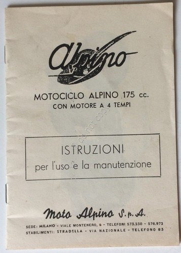 Alpino - Motociclo Alpino 175 - 4 tempi - Istruzioni … | Immagine principale