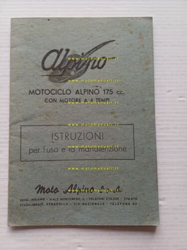 Alpino 175 4T manuale uso manutenzione moto libretto istruzioni originale