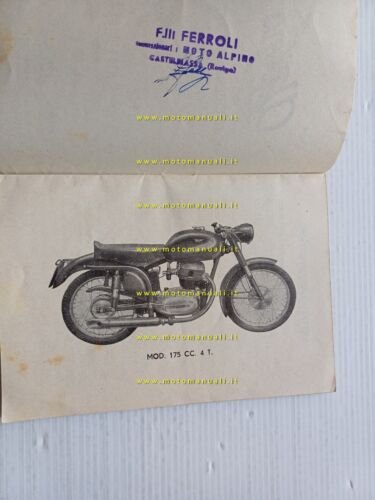 Alpino 175 4T manuale uso manutenzione moto libretto istruzioni originale