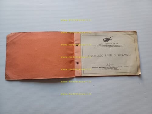 Alpino 75 1952 catalogo ricambi originale factory spare parts catalogue