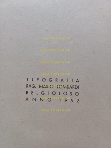 Alpino 75 1952 catalogo ricambi originale factory spare parts catalogue