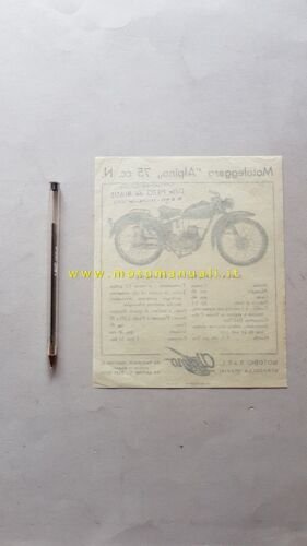 Alpino 75 N anni '50 depliant moto originale brochure