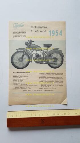 Alpino F48 1954 depliant originale italiano
