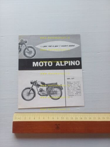 Alpino produzione ciclomotori moto anni 50 depliant italiano originale