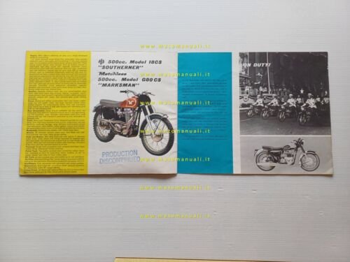 AMC Norton Matchless AJS catalogo modelli 1968 depliant inglese originale