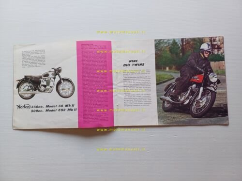 AMC Norton Matchless AJS catalogo modelli 1968 depliant inglese originale