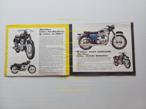 AMC Norton Matchless AJS catalogo modelli 1968 depliant inglese originale