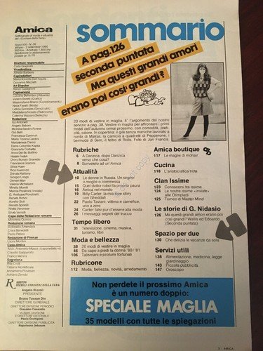 Amica Rivista Magazine 2 Settembre1980 n.36 Edoardo e Wallis