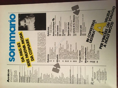 Amica Rivista Magazine 23 Settembre1980 n.39 Awana Gana