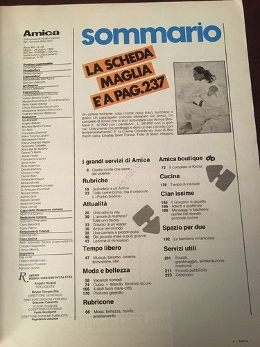 Amica Rivista Magazine 24 Giugno 1980 n.26 Luciano Odorisio