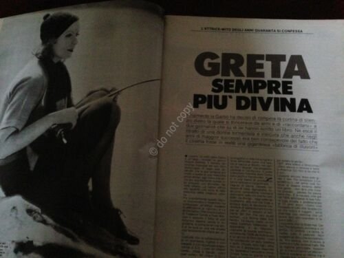 Amica Rivista Magazine 27 Novembre 1979 n.48 Greta Garbo