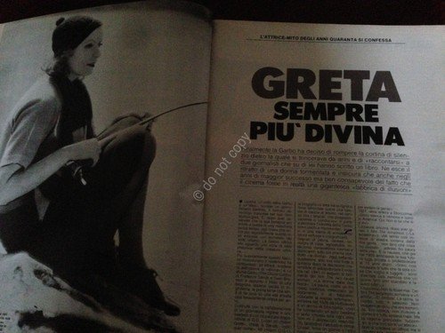 Amica Rivista Magazine 27 Novembre 1979 n.48 Greta Garbo