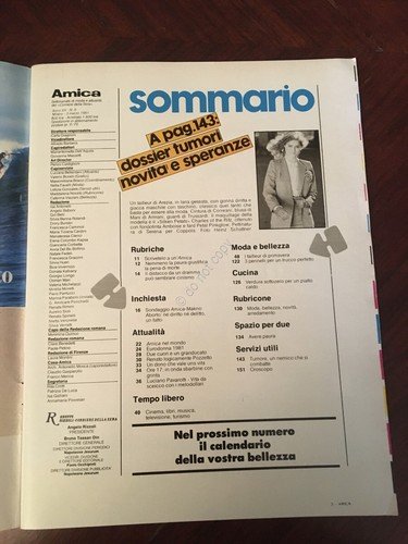 Amica Rivista Magazine 3 Marzo 1981 n.9 Pozzetto Pavarotti