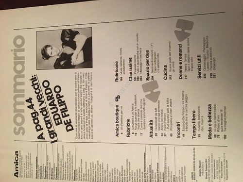 Amica Rivista Magazine 9 Dicembre 1980 n.50 E. De Filippo